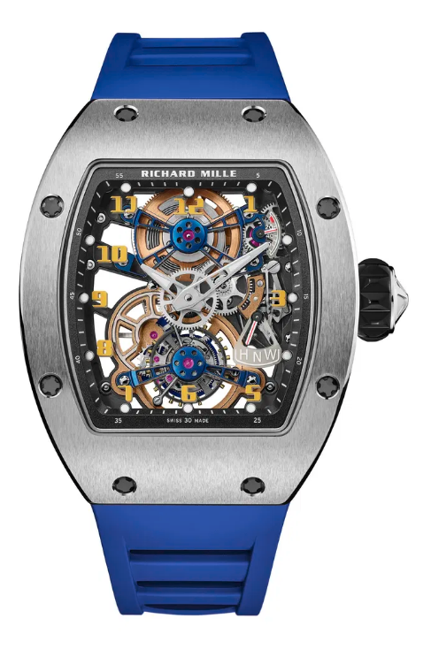 Richard Mille RM 17-02 Tourbillon Titanium Blue Rubber Replica Watch